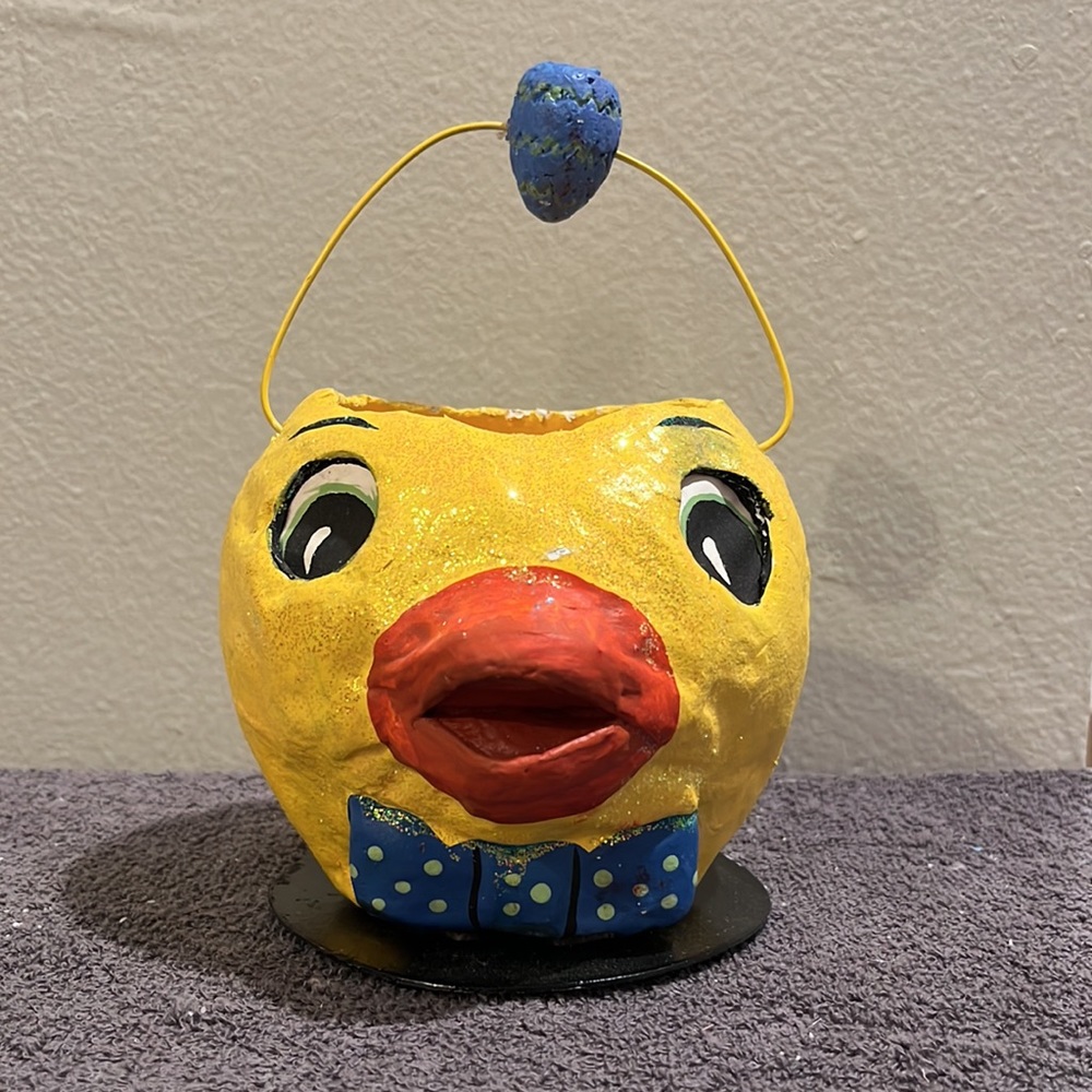 NWT Restoration Hardware Easter Chick Bucket Basket